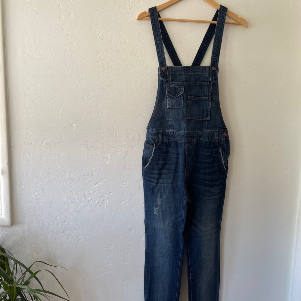 Blue Denim Free People Overalls